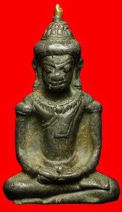 รูปหล่อพระพุทธเนื้อตะกั่วเก่าสูง 6 ซม.